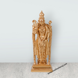 Siruvapuri Murugan Statue - 6 x 2.5 Inches | Standing Murugan Idol/ Gold Polish Murugan Silai for Pooja - Retail Maharaj