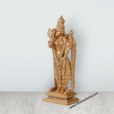Siruvapuri Murugan Statue - 6 x 2.5 Inches | Standing Murugan Idol/ Gold Polish Murugan Silai for Pooja - Retail Maharaj