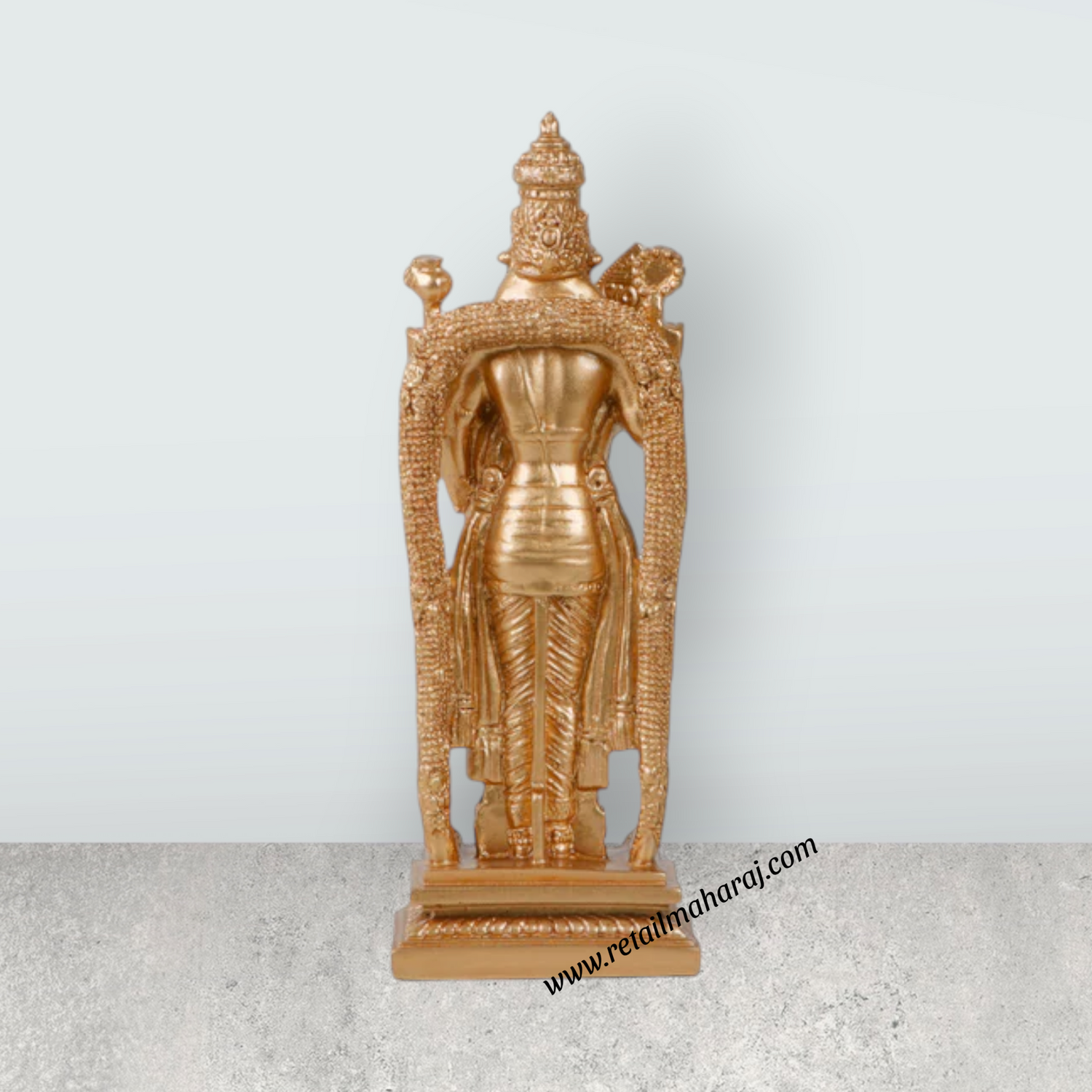 Siruvapuri Murugan Statue - 6 x 2.5 Inches | Standing Murugan Idol/ Gold Polish Murugan Silai for Pooja