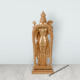 Siruvapuri Murugan Statue - 6 x 2.5 Inches | Standing Murugan Idol/ Gold Polish Murugan Silai for Pooja - Retail Maharaj