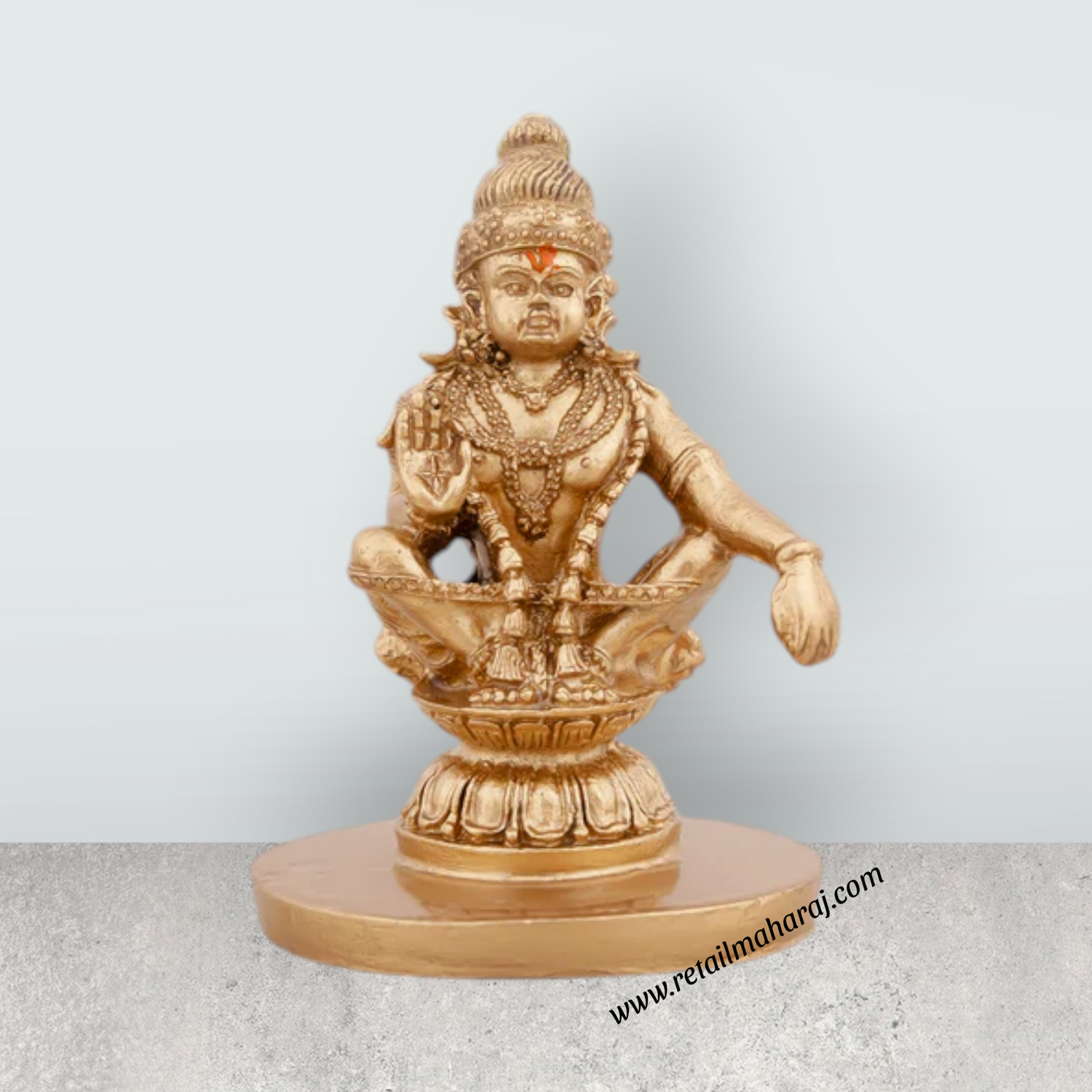 Ayyappan Statue - 2.5 x 1.75 Inches | Resin Statue/ Ayyappa Idol/ Ayyappan Vigraham for Pooja