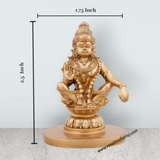 Ayyappan Statue - 2.5 x 1.75 Inches | Resin Statue/ Ayyappa Idol/ Ayyappan Vigraham for Pooja - Retail Maharaj