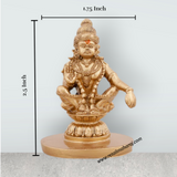 Ayyappan Statue - 2.5 x 1.75 Inches | Resin Statue/ Ayyappa Idol/ Ayyappan Vigraham for Pooja