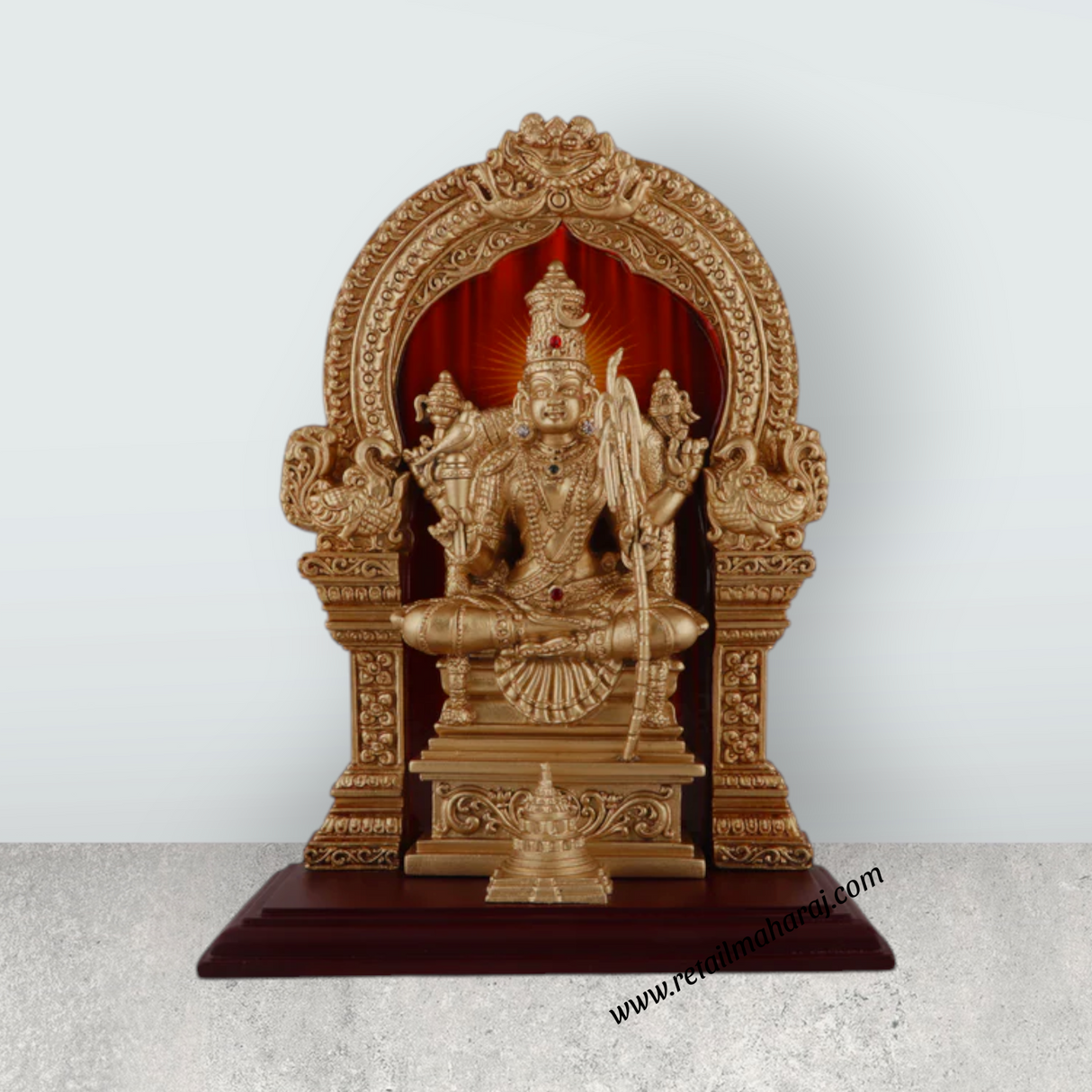 Kamatchi Amman Statue - 9.5 x 7 Inches | Kamatchi Amman Silai/ Kamakshi Idol for Pooja - Retail Maharaj