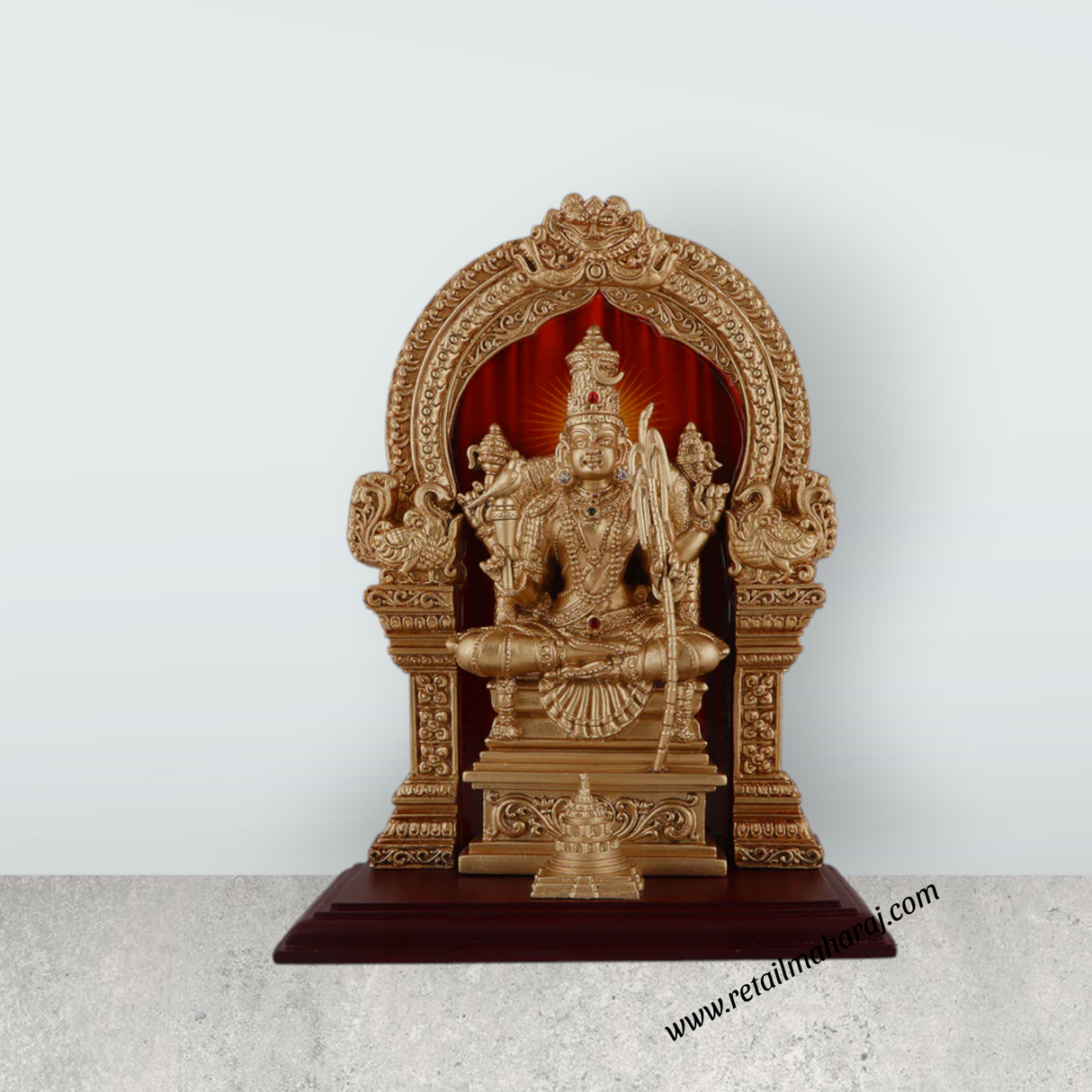 Kamatchi Amman Statue - 9.5 x 7 Inches | Kamatchi Amman Silai/ Kamakshi Idol for Pooja - Retail Maharaj