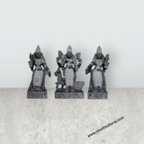 Murugar Valli Deivanai Standing Murti - 1.5 Feet | Black Stone Idol / God Statue / Decor for Pooja & Temple - Retail Maharaj