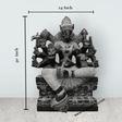 Varahi Amman Sitting on Base Murti - 30 x 24 Inches | Black Stone Idol/ Varahi Amman Idol With 8 Hands for Pooja - Retail Maharaj