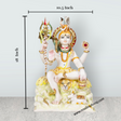Shivan Sitting on base Murti - 18 x 10.5 Inches | Marble Idol/ Shiva Lingam Statue / Shivling For Pooja - Retail Maharaj