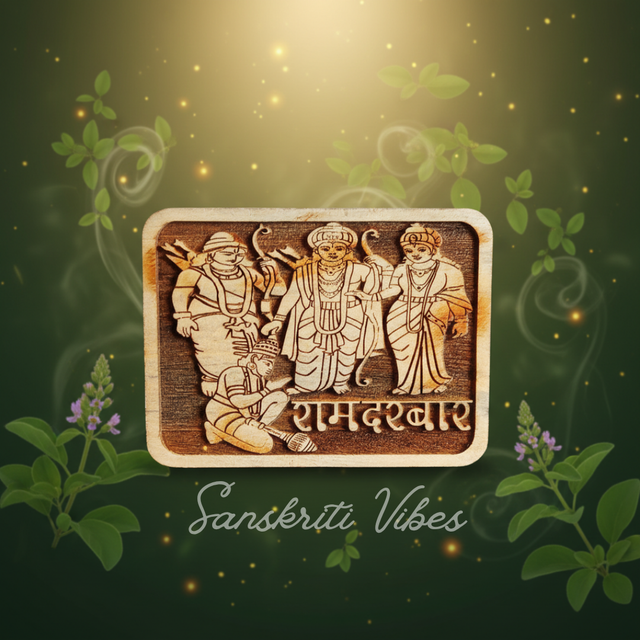 Tulsi Ram Darbar Naam Sewa for Temples – Handcrafted Tulsi Wood Idol for Home Temple - Retail Maharaj