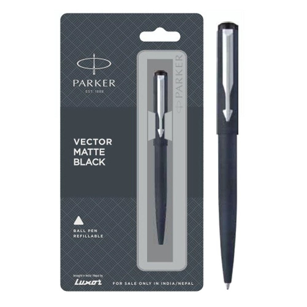 PARKER VECTOR BALL PEN MATTE BLACK | BLUE INK