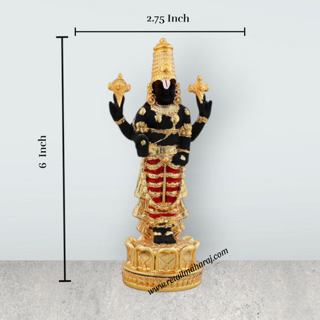 Balaji Standing On Base Murti - 6 x 2.75 Inches | Resin Balaji Idol / Balaji Statue for Home & Pooja - Retail Maharaj