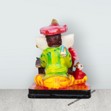Writing Ganesh Murti With Mushak - 7 x 6 Inches | Marble Murti/ Ganpati Murti Decorative Showpiece for Home - Retail Maharaj