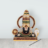Balaji Murti - 2.5 x 2 Inches | Stone Design Perumal Statue/ Venkateswara Swamy Idol for Car Decor - Retail Maharaj