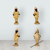 Panduranga Rukmini Pair - 4 x 1.5 Inches | Ceramic Sculpture/ Rukmini Panduranga/ Panduranga And Rukmini for Pooja - Retail Maharaj