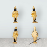 Panduranga Rukmini Pair - 4 x 1.5 Inches | Ceramic Sculpture/ Rukmini Panduranga/ Panduranga And Rukmini for Pooja - Retail Maharaj