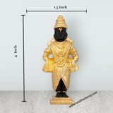 Panduranga Rukmini Pair - 4 x 1.5 Inches | Ceramic Sculpture/ Rukmini Panduranga/ Panduranga And Rukmini for Pooja - Retail Maharaj