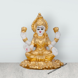Lakshmi Idol - 3 x 2 Inches | Ceramic Sculpture/ Lakshmi Murti/ Laxmi Murti for Pooja/ 65 Gms Approx - Retail Maharaj