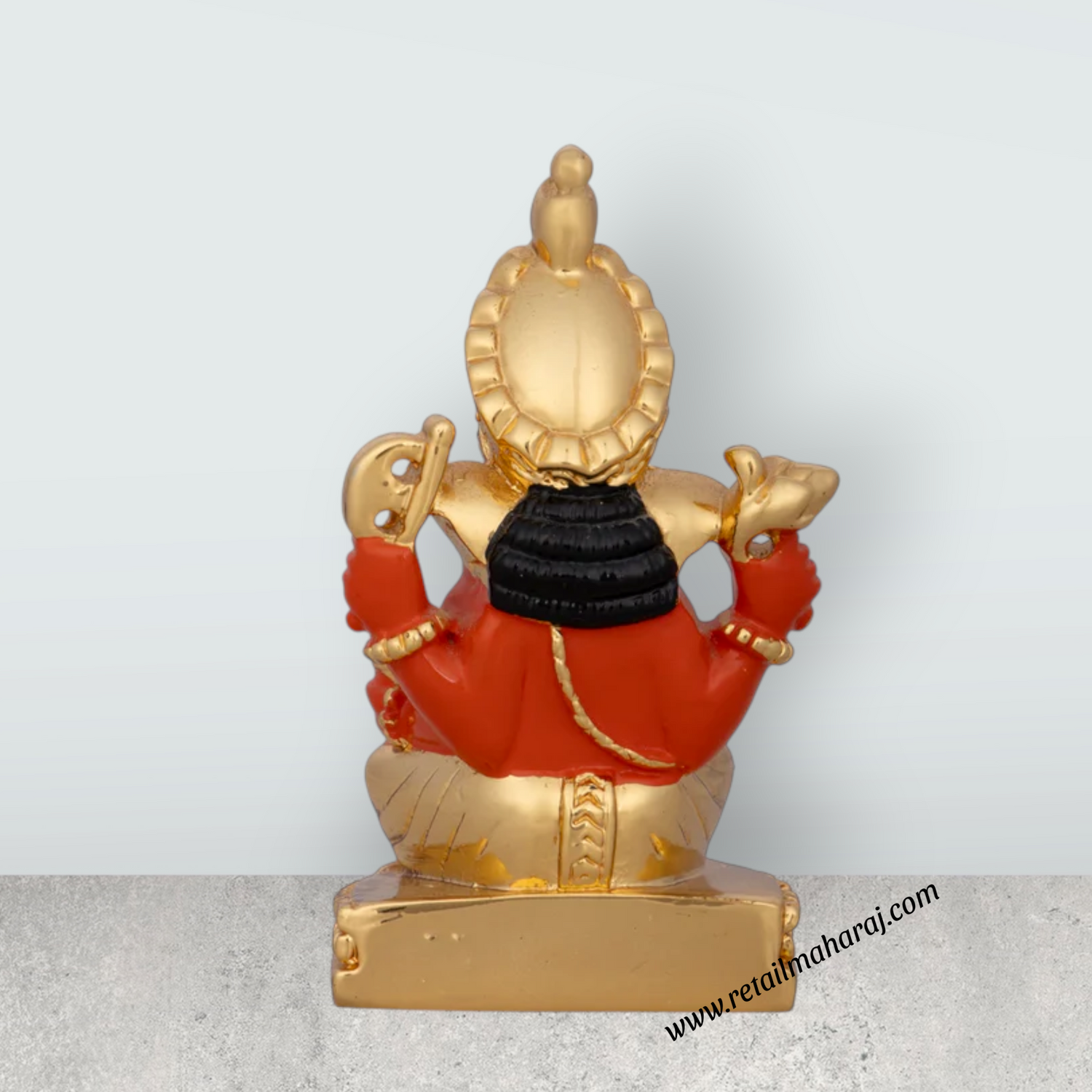 Ganesh Murti - 3 x 2 Inches | Ceramic Sculpture/ Ganpati Murti/ Vinayaka Statue for Pooja/ 75 Gms Approx - Retail Maharaj