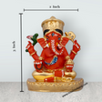 Mukut Ganesh Murti - 3 x 2 Inches | Ceramic Sculpture/ Vinayaka Statue/ Ganpati Idol for Pooja/ 85 Gms Approx - Retail Maharaj