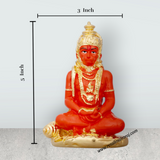 Anjaneya Statue - 5 x 3 Inches | Ceramic Sculpture/ Hanuman Statue for Pooja/ 230 Gms Approx - Retail Maharaj