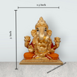 Ganesh Murti - 3 x 2.5 Inches | Ceramic Sculpture/ Ganpati Murti/ Vinayaka Statue for Pooja/ 80 Gms Approx - Retail Maharaj