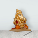 Ganesh Murti - 3 x 2.5 Inches | Ceramic Sculpture/ Ganpati Murti/ Vinayaka Statue for Pooja/ 80 Gms Approx - Retail Maharaj