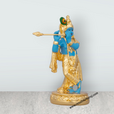 Flute Krishnan Statue - 4.5 x 1.5 Inches | Ceramic Sculpture/ Krishna Flute Statue for Pooja/ 90 Gms Approx - Retail Maharaj