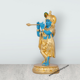 Flute Krishnan Statue - 4.5 x 1.5 Inches | Ceramic Sculpture/ Krishna Flute Statue for Pooja/ 90 Gms Approx - Retail Maharaj