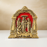 Metal Shri Ram Darbar Statue Murti Religious Idol for Wall Hanging and Table Top Office - Retail Maharaj