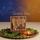 Tulsi Ram Darbar Naam Sewa for Temples – Handcrafted Tulsi Wood Idol for Home Temple - Retail Maharaj