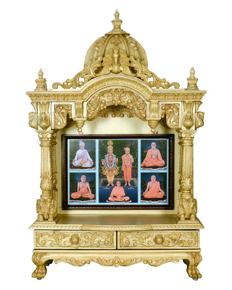 Ghar Mandir - Sevan Wood (Natural Colour) - Retail Maharaj
