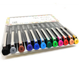 Brustro Colour Brush Pens Set of 12, Pigment-Based Brush Tips for Drawing and Calligraphy - Retail Maharaj