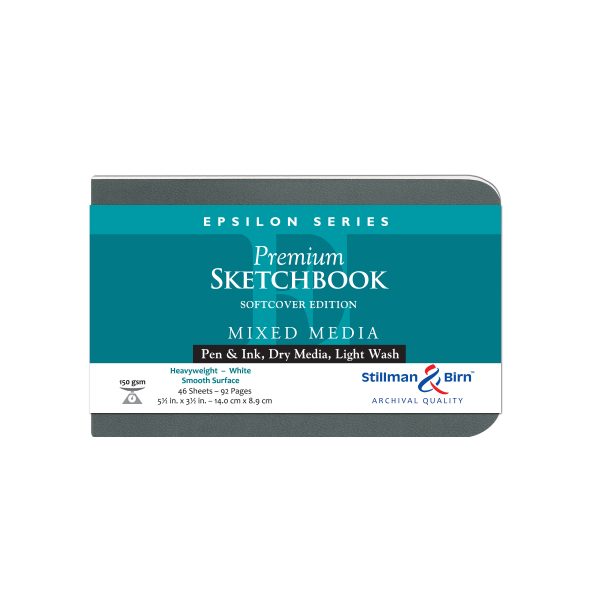 Stillman and Birn Epsilon Series Smooth White Sketchbook for Pen Ink and Mixed Media - Retail Maharaj