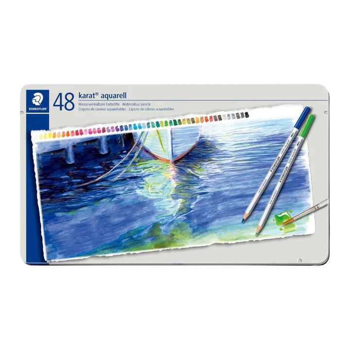 Staedtler Karat Aquarell Watercolour Pencils Set of 48 - Retail Maharaj