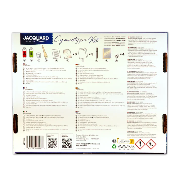 Jacquard Cyanotype Kit Complete Sun Printing Starter Set - Retail Maharaj