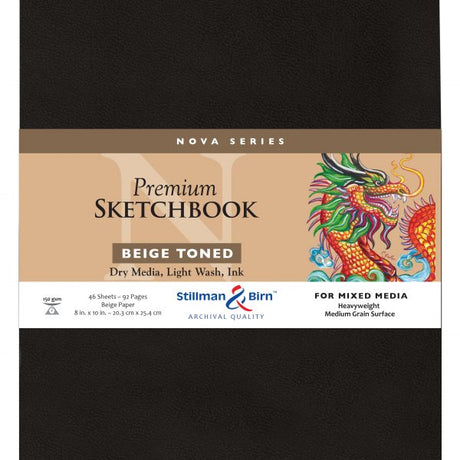 Stillman and Birn Nova Series Beige Sketchbook for Dry Media Ink and Light Wash - Retail Maharaj