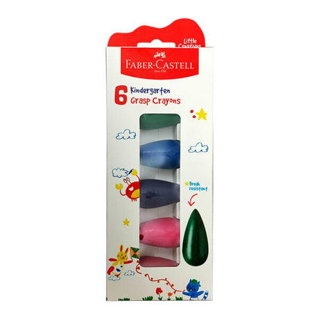 Faber Castell Kindergarten Grip Crayons for Kids Assorted Colours - Retail Maharaj