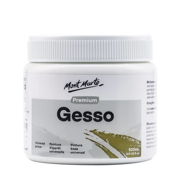Mont Marte Gesso Universal Primer 500 ml White - Retail Maharaj