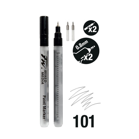Daler Rowney FW Refillable Empty Paint Markers for Mixed Media - Retail Maharaj