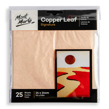 Mont Marte Copper Leaf 14x14cm 25 Sheets - Retail Maharaj