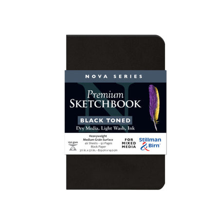 Stillman and Birn Black Nova Series Sketchbook for Mixed Media and Ink - Retail Maharaj