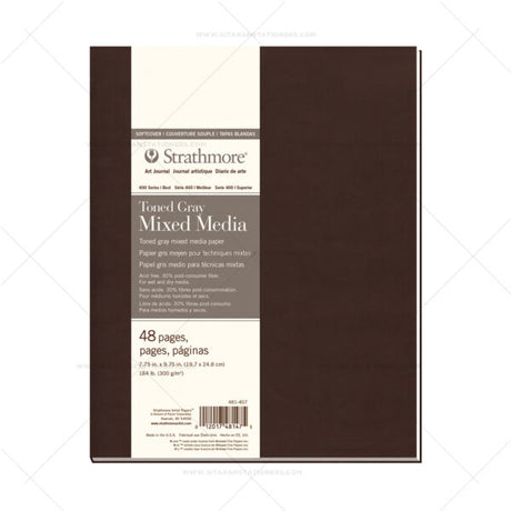 Strathmore 400 Series Toned Tan and Gray Mixed Media Art Journal Hardbound and Softcover - Retail Maharaj