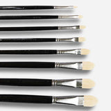 Retail Maharaj Filbert Chungking Hog Brush Set Of 8, Long Handle 11'' - Retail Maharaj