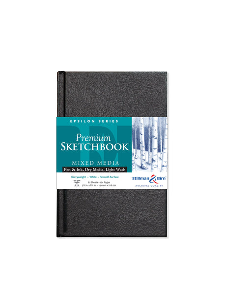 Stillman and Birn Epsilon Series Smooth White Sketchbook for Pen Ink and Mixed Media - Retail Maharaj