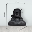 Black Shivan Murti - 4.5 x 5 Inches | Adiyogi / Shivalingam / Mahadev Statue / Decor for Home & Pooja - Retail Maharaj