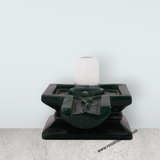 Banalingam - 3.5 x 5.5 Inches | Sphatik Banalinga With Zade Yoni / Shivling / Spatik Banalingam for Pooja - Retail Maharaj