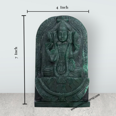 Thirupathi Balaji Padmavati Thayar Set - 7 x 4 Inches | Jade Semi Precious Idol / Tirupati Balaji Idol for Pooja - Retail Maharaj