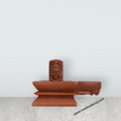 Shivling Murti - 4.5 x 4 Inches | Red Sunstone Idol / Shiv Ling Murti / Shiva Lingam Statue for Pooja - Retail Maharaj