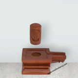 Shivling Murti - 4.5 x 4 Inches | Red Sunstone Idol / Shiv Ling Murti / Shiva Lingam Statue for Pooja - Retail Maharaj