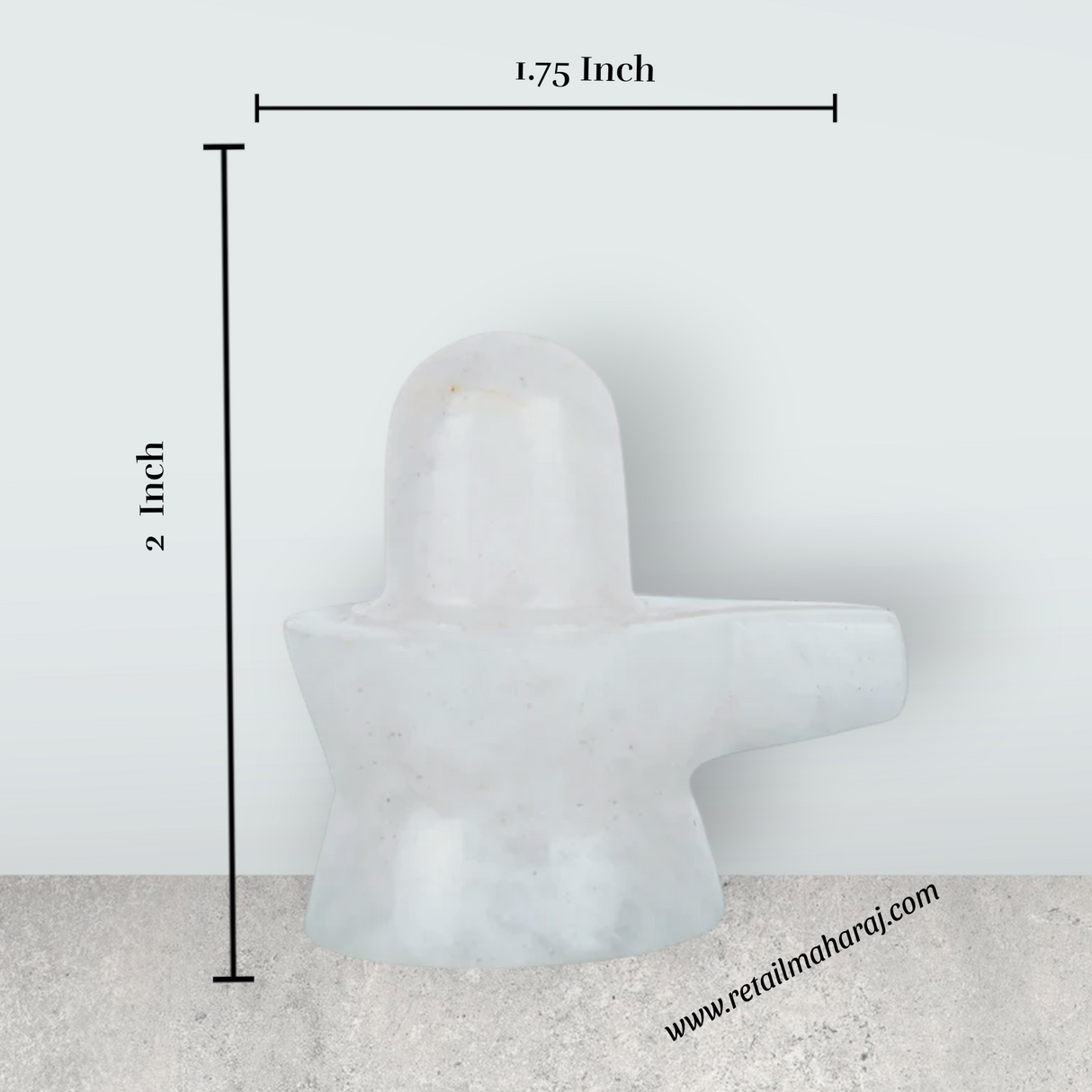 Opel Shiv Ling Murti - 2 x 1.75 Inches | Crystal Shiva Lingam Statue/ Stone Shiv Ling Statue for Pooja - Retail Maharaj